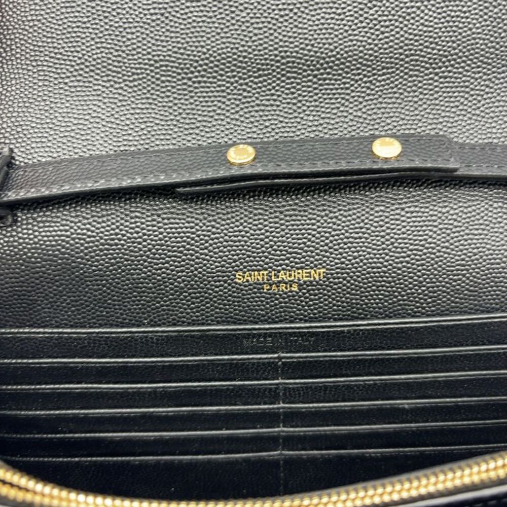 Yves Saint Laurent Cassandre Chain Wallet In Lambskin - Picture 8 of 10